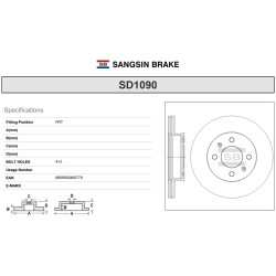 Brake Disc Rotor Front Hi-Q