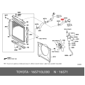 TOYOTA 16571-0L030 HOSE, RADIATOR, INLET