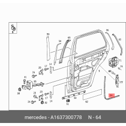 Door Weather Strip Db W163/Lh