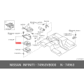NISSAN 74963VB000 Boots Rubber Control Lever