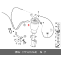 BMW X5 E53 Front Left Air Suspension Strut Assembly (Sport Suspension)