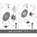 BMW F25 F26 X3 X4 Rear Brake Pad Set 34216796741