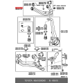 Toyota Genuine Front Suspension Upper Arm Assembly RH 48610-0K040