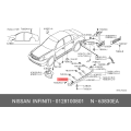 Nissan Rear Fender Liner Grommet 01281-00801