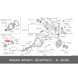 Nissan SEAL-OIL, DRIVE PINION 38189-T8012