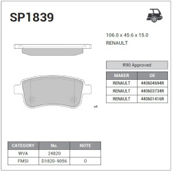 Brake Pad Rear