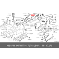 NISSAN 17270-1LB0A TUBE ASSY-FUEL TANK OUTLET