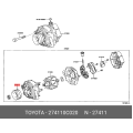 Toyota OEM Genuine Alternator Pulley 27411-0C020