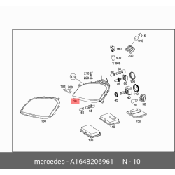 Mercedes-Benz ML320 W164 Front Left Driver Halogen Headlight Lamp OEM
