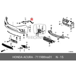 Honda Spacer, L. FR. Bumper 71198-THR-A01