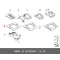 BMW 3 Series E46 Right Interior Door Handle