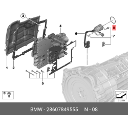 BMW DCT Transmission Valve Body Wiring Harness O-Ring - Getrag 28607849555