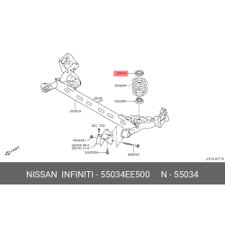 Nissan Seat-Rubber, Rear Spring Upper 55034-EE500