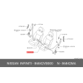 NISSAN 86842-VB000 Buckle Seat Belt, Front Seat