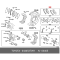 Genuine Toyota OEM Front Disc Brake Pad Kit 04465-37091