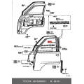 TOYOTA 68160-90K01 Weatherstrip, Front Door Glass Outer