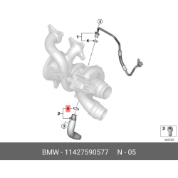 BMW 11427590577 O-Ring Turbocharger Oil Return Line