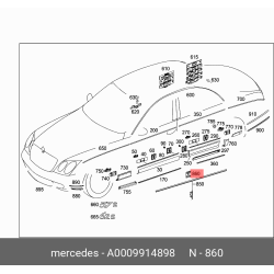 Mercedes-Benz E-Class W213 Genuine Rear Parking Sensor A0009055504