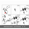 GATES 7DPK2425 V-Ribbed Belt for MERCEDES-BENZ 0019939396