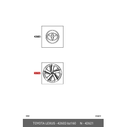 Toyota Wheel Rim Cover Centre 62MM BLACK R17 - Genuine Toyota Part