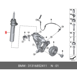 Front Left Shock Absorber Strut - BMW MINI (F55, F56, F57)