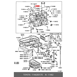 Toyota Genuine 11462-E0170 Liner Cylinder O/S