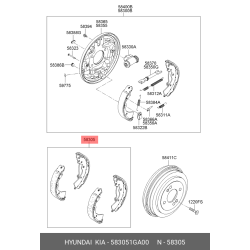 Brake Shoe Rr(58350-A7A00)