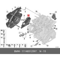 Engine Timing Cover - BMW F46 F45 F22 Mini F55 F56 1.2T Aluminium 11148512597