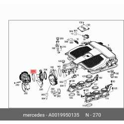 Air Intake Elbow Boot Clamp - Mercedes-Benz C350 E350 ML350 GLK350 GLE350
