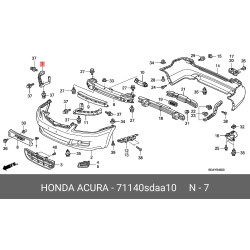 HONDA Accord Front Right Upper Bumper Support 71140-SDA-A10 (2003-2007)