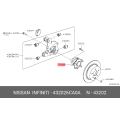 HUB ASSY REAR Nissan 43202-6CA0A